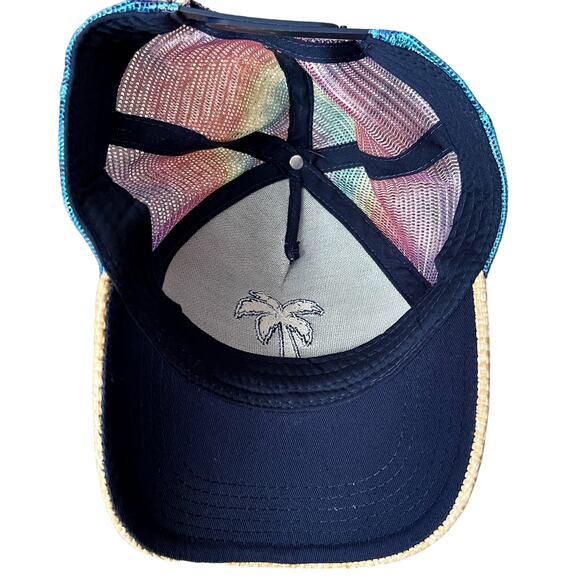 Tie Die Palm Tree Trucker Hat - Picture 4 of 6